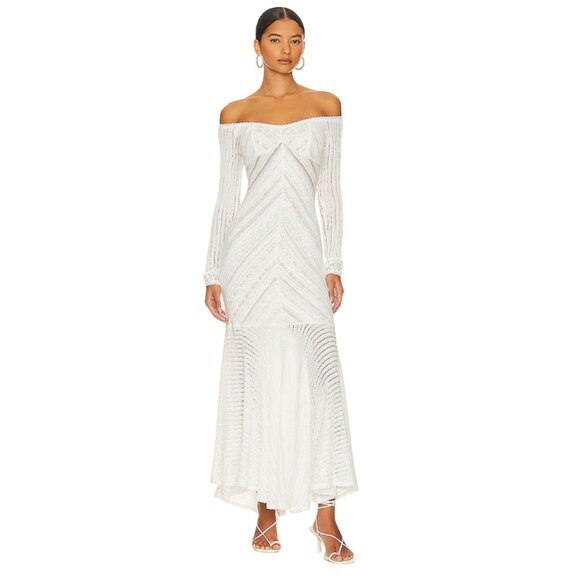 Charo Ruiz Ibiza Souley Long Dress White NWT - Size M